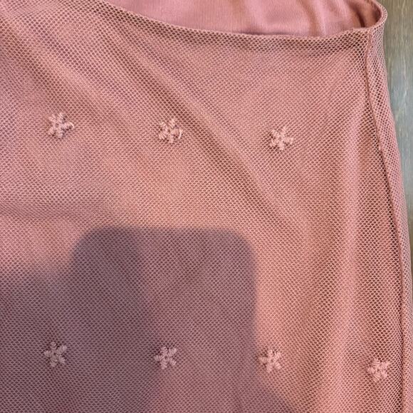 Wet Seal Mesh Overlay Y2K Halter Tank S Pink Fairy Coquette Bloom Dainty Lace - Picture 5 of 11